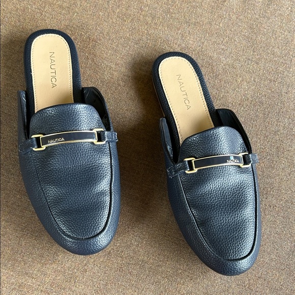 Nautica Women's Navy Mules with Gold Accent - Picture 1 of 4